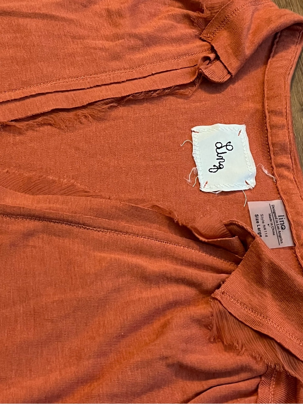 Y2K LinQ Raw Edge Open Collar Shirt - Size Large